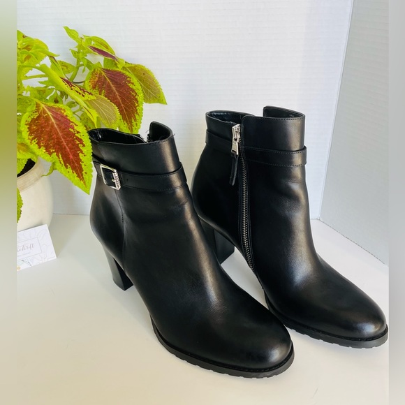 LAUREN RALPH LAUREN Ankle Boot “Carole” Buckle Straps “RLL” Designer Zipper - Picture 3 of 15